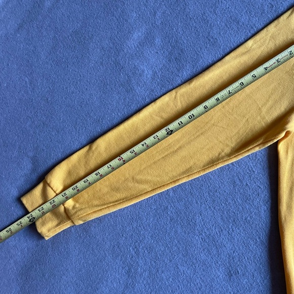 Peanuts Snoopy Hoodie Sweatshirt Yellow Small Cotton Blend Pullover - Picture 5 of 7